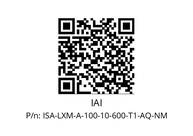   IAI ISA-LXM-A-100-10-600-T1-AQ-NM