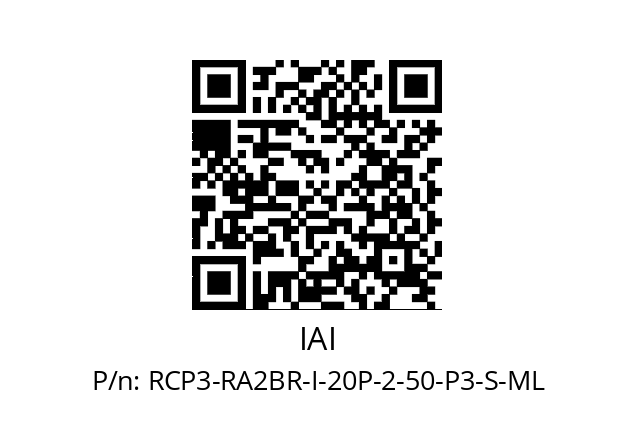   IAI RCP3-RA2BR-I-20P-2-50-P3-S-ML