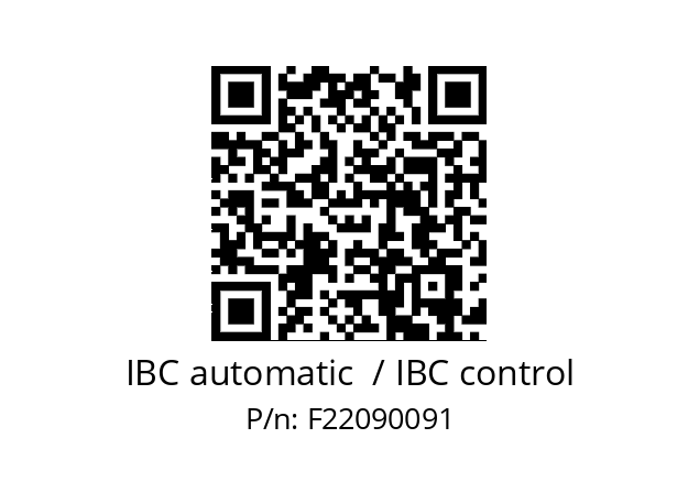   IBC automatic  / IBC control F22090091