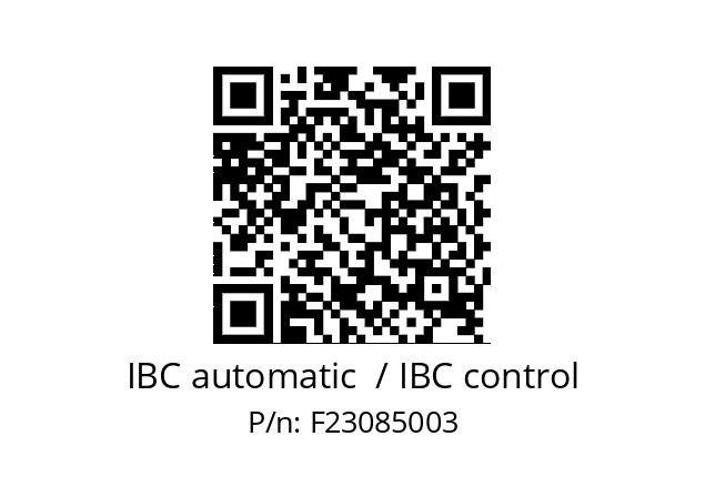   IBC automatic  / IBC control F23085003