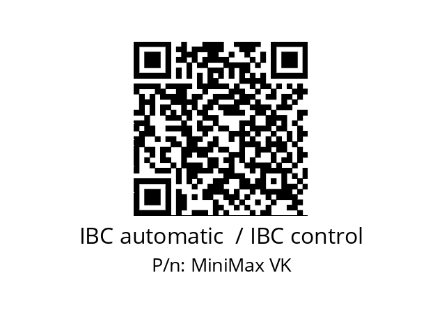   IBC automatic  / IBC control MiniMax VK