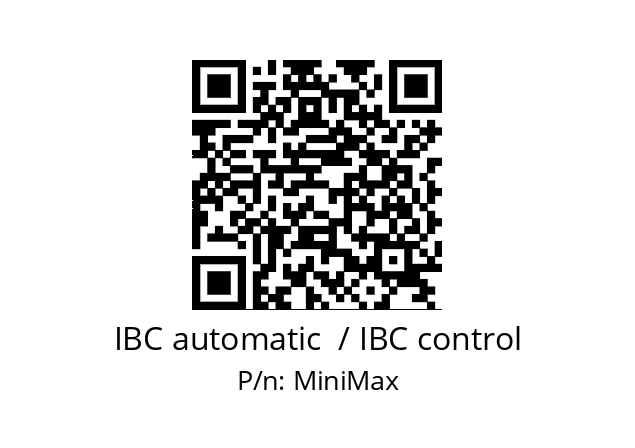   IBC automatic  / IBC control MiniMax