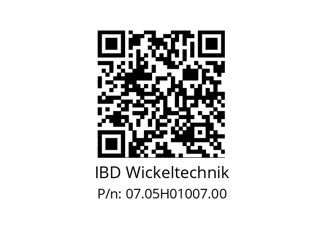   IBD Wickeltechnik 07.05H01007.00