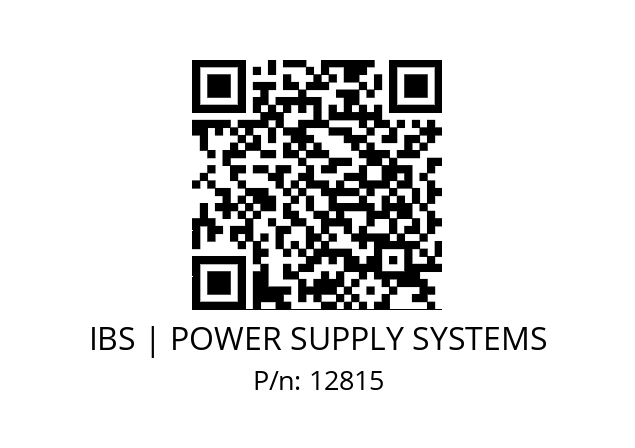   IBS | POWER SUPPLY SYSTEMS 12815