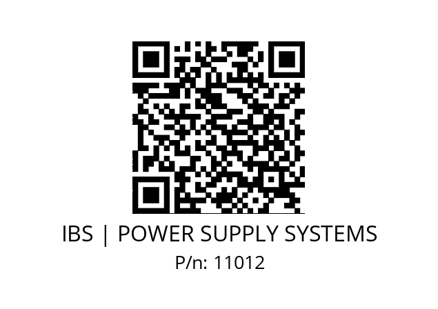   IBS | POWER SUPPLY SYSTEMS 11012