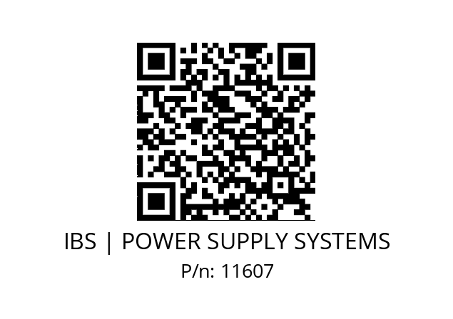   IBS | POWER SUPPLY SYSTEMS 11607