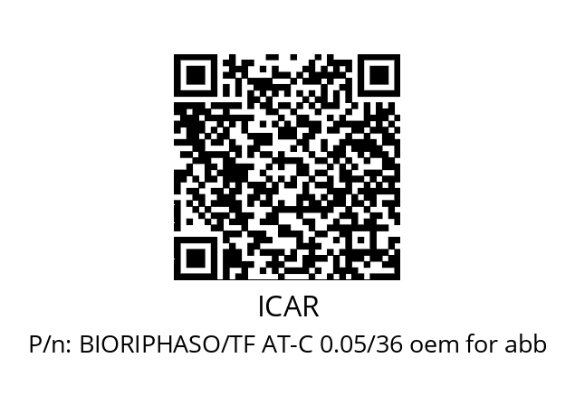   ICAR BIORIPHASO/TF AT-C 0.05/36 oem for abb