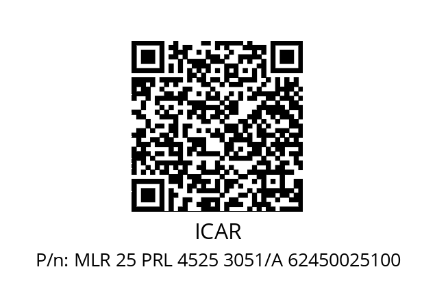   ICAR MLR 25 PRL 4525 3051/A 62450025100