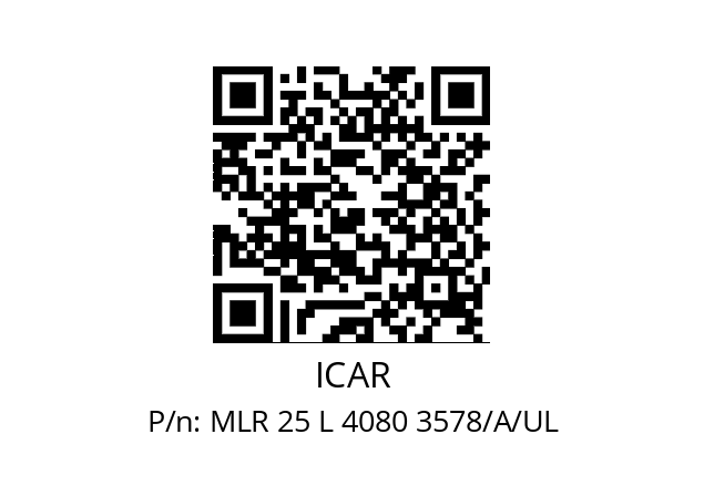   ICAR MLR 25 L 4080 3578/A/UL