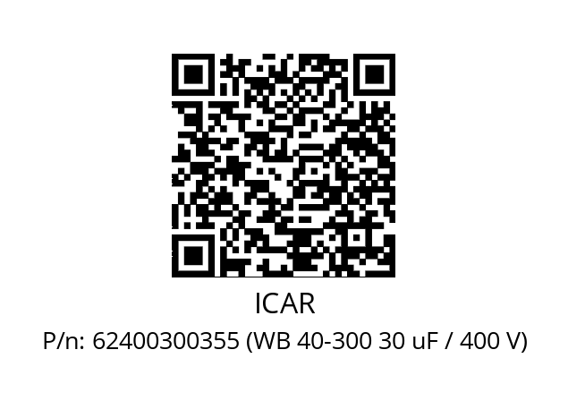   ICAR 62400300355 (WB 40-300 30 uF / 400 V)