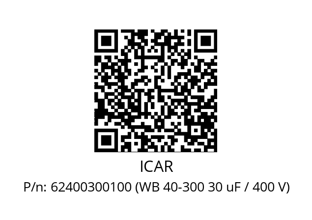   ICAR 62400300100 (WB 40-300 30 uF / 400 V)