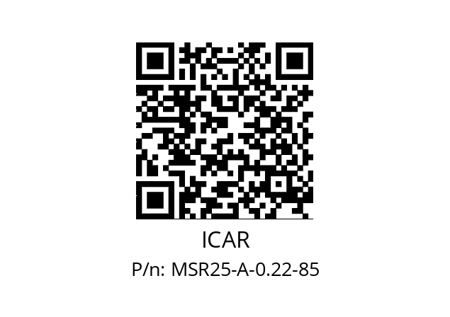   ICAR MSR25-A-0.22-85