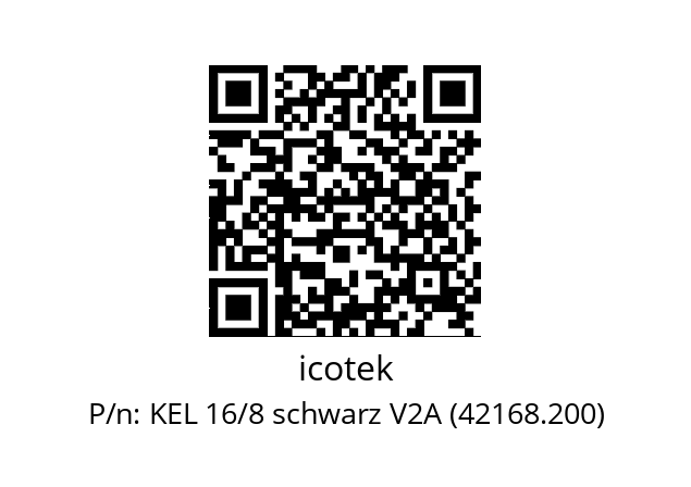   icotek KEL 16/8 schwarz V2A (42168.200)