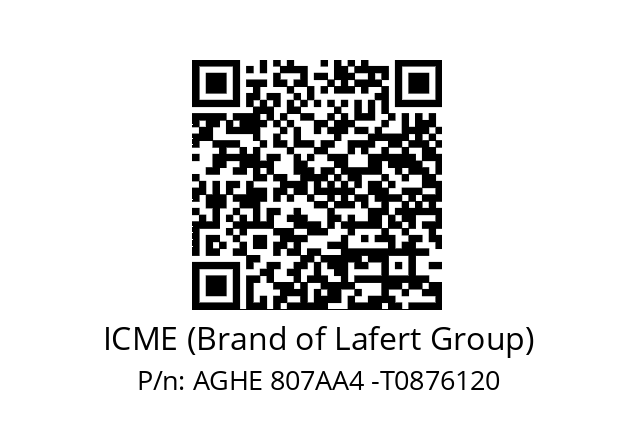   ICME (Brand of Lafert Group) AGHE 807AA4 -T0876120