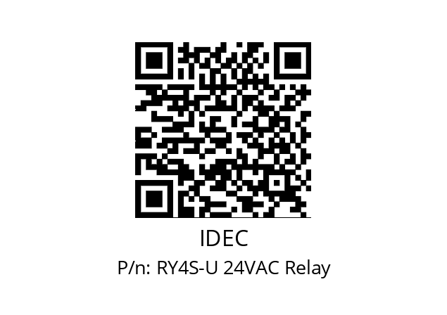   IDEC RY4S-U 24VAC Relay