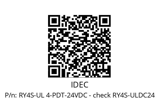   IDEC RY4S-UL 4-PDT-24VDC - check RY4S-ULDC24