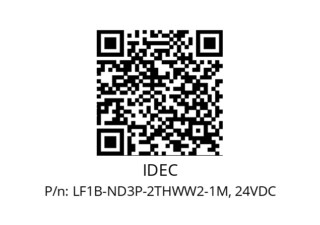   IDEC LF1B-ND3P-2THWW2-1M, 24VDC