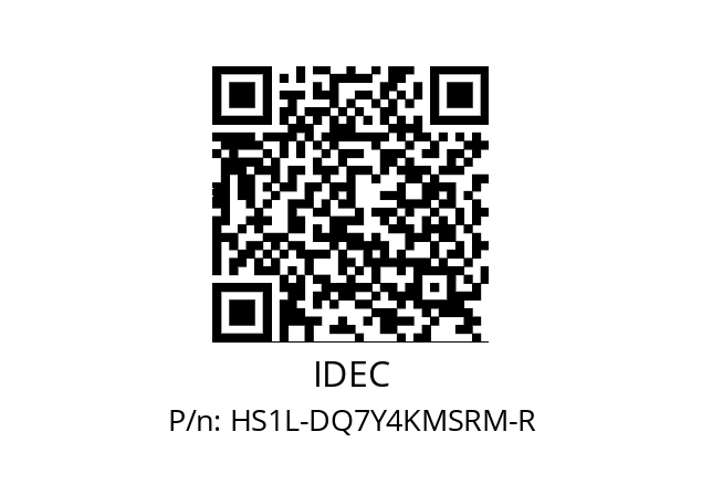   IDEC HS1L-DQ7Y4KMSRM-R