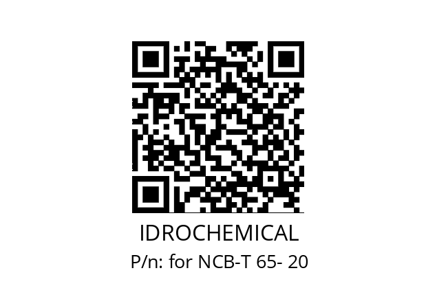   IDROCHEMICAL for NCB-T 65- 20