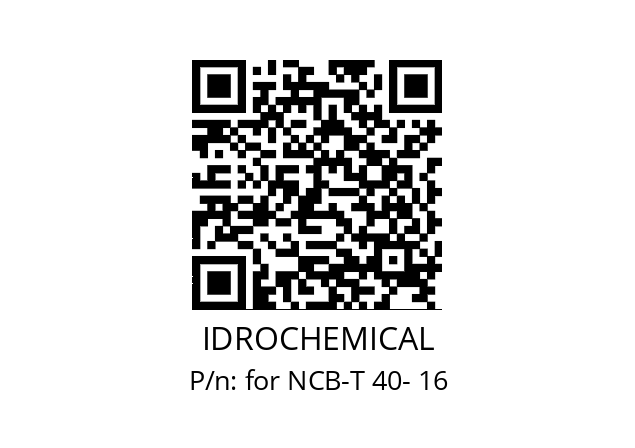   IDROCHEMICAL for NCB-T 40- 16