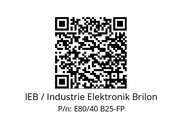   IEB / Industrie Elektronik Brilon E80/40 B25-FP