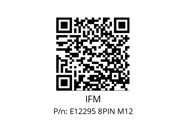   IFM E12295 8PIN M12