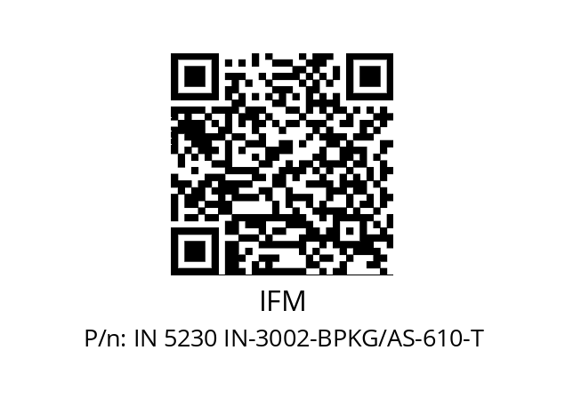   IFM IN 5230 IN-3002-BPKG/AS-610-T