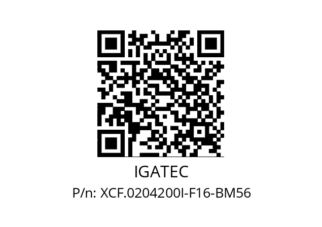   IGATEC XCF.0204200I-F16-BM56