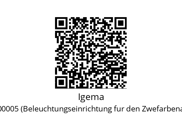   Igema 70-00005 (Beleuchtungseinrichtung fur den Zwefarbenanzeiger)