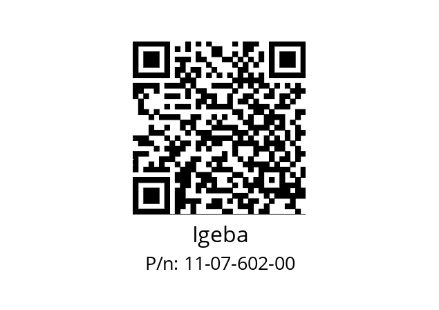   Igeba 11-07-602-00