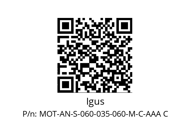   Igus MOT-AN-S-060-035-060-M-C-AAA C