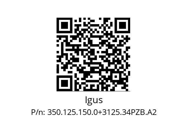   Igus 350.125.150.0+3125.34PZB.A2