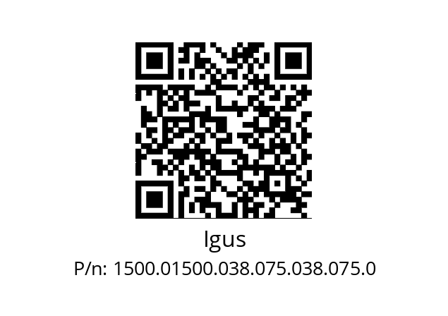   Igus 1500.01500.038.075.038.075.0