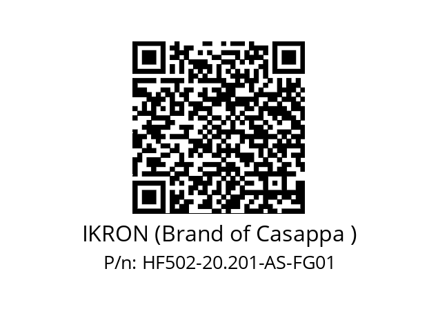   IKRON (Brand of Casappa ) HF502-20.201-AS-FG01