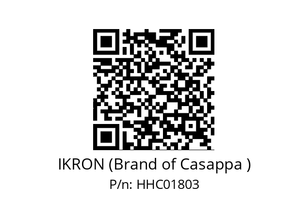   IKRON (Brand of Casappa ) HHC01803