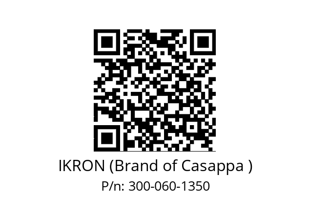   IKRON (Brand of Casappa ) 300-060-1350