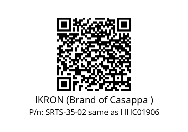   IKRON (Brand of Casappa ) SRTS-35-02 same as HHC01906