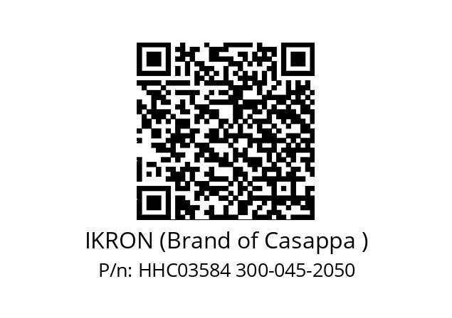   IKRON (Brand of Casappa ) HHC03584 300-045-2050