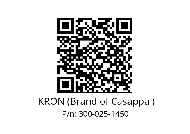   IKRON (Brand of Casappa ) 300-025-1450