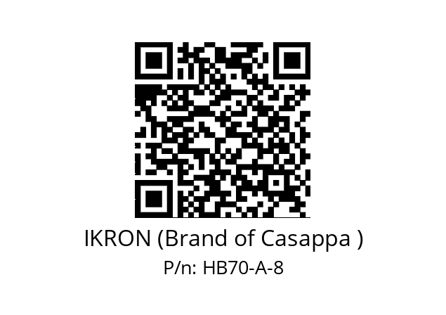   IKRON (Brand of Casappa ) HB70-A-8