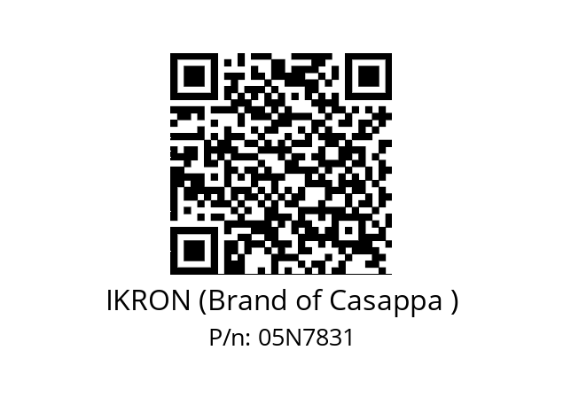   IKRON (Brand of Casappa ) 05N7831