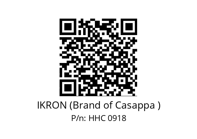   IKRON (Brand of Casappa ) HHC 0918