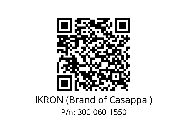   IKRON (Brand of Casappa ) 300-060-1550