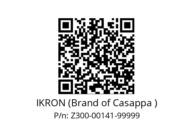   IKRON (Brand of Casappa ) Z300-00141-99999