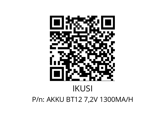   IKUSI AKKU BT12 7,2V 1300MA/H