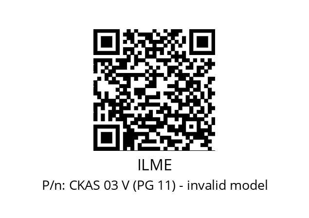   ILME CKAS 03 V (PG 11) - invalid model