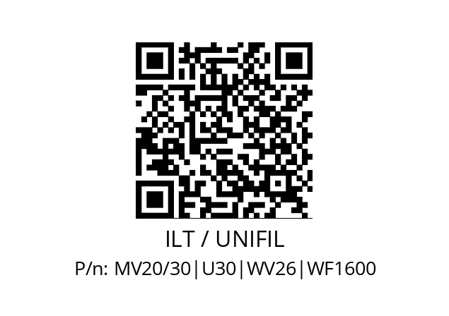   ILT / UNIFIL MV20/30|U30|WV26|WF1600