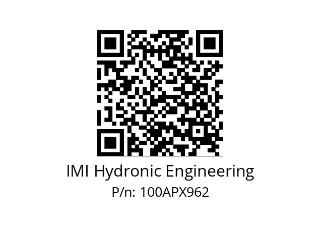   IMI Hydronic Engineering 100APX962