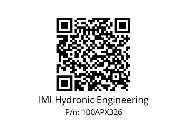   IMI Hydronic Engineering 100APX326