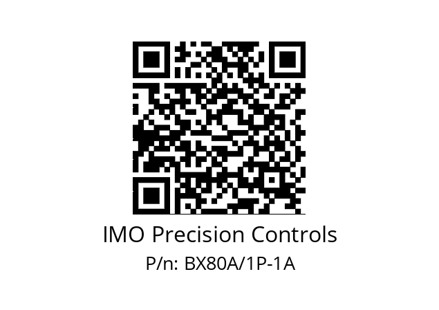   IMO Precision Controls BX80A/1P-1A